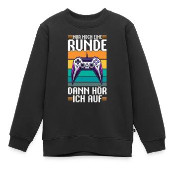 Nur Noch Eine Runde Dann Hör Ich Auf Konsolen - Kinder Premium Organic Sweatshirt - Schwarz - Vorne - AI Model Kid Female (0cm)