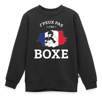 Boxen Ich kann nicht Boxen Boxen Frankreich - Kinder Premium Organic Sweatshirt - Schwarz - Vorne - AI Model Kid Female (0cm)