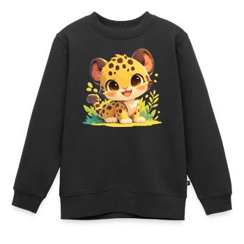 Jaguars Jaguar - Sweat Premium enfant bio - noir - Devant - AI Model Kid Female (0cm)