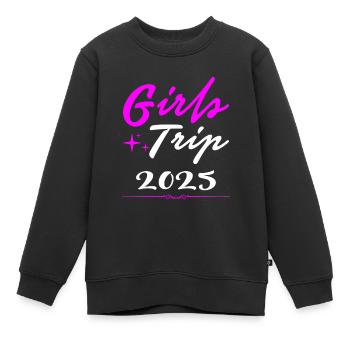 Girls' Trip 2025 Girls Trip Girls' Tour Girls' Trip - Kids Premium Organic Sweatshirt - black - Front - AI Model Kid Female (0cm)