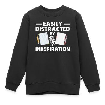 Poésie Slam Encre Stimulation Slam Poésie - Sweat Premium enfant bio - noir - Devant - AI Model Kid Female (0cm)