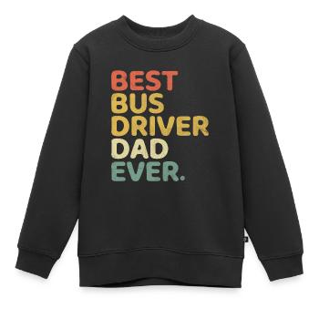 Bester Busfahrer Vater aller Zeiten Schulbusmann Fahren - Kinder Premium Organic Sweatshirt - Schwarz - Vorne - AI Model Kid Female (0cm)