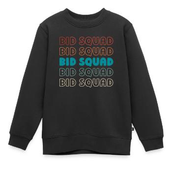 Escouade de - Sweat Premium enfant bio - noir - Devant - AI Model Kid Female (0cm)