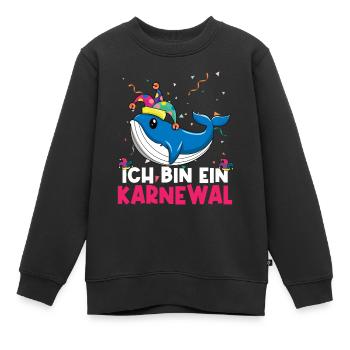 Fasching Ich Bin Ein Karnewal - Kinder Premium Organic Sweatshirt - Schwarz - Vorne - AI Model Kid Female (0cm)