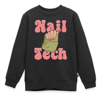 Nail Tech Nail Technician Nail Artist Nail Tech - Kinder Premium Organic Sweatshirt - Schwarz - Vorne - AI Model Kid Female (0cm)