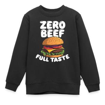 Vegetarischer Burger Veganer Burger Veggie-Burger - Kinder Premium Organic Sweatshirt - Schwarz - Vorne - AI Model Kid Female (0cm)