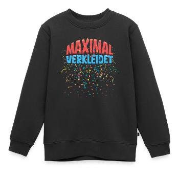 Karneval Maximal Verkleidet Bunt Konfetti Party - Kinder Premium Organic Sweatshirt - Schwarz - Vorne - AI Model Kid Female (0cm)