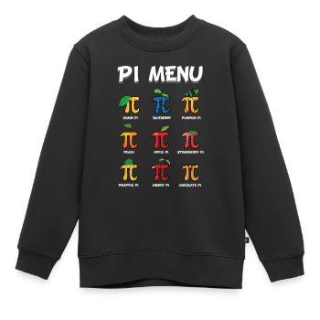 Pi Menu Découvrez Funny Pi Day Fruits - Sweat Premium enfant bio - noir - Devant - AI Model Kid Female (0cm)