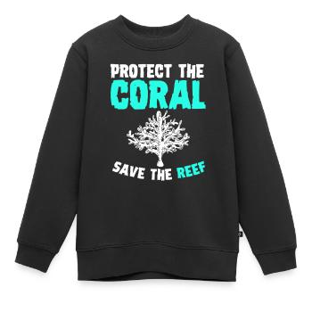 Korallenriff Korallenaquarium Aquarianer Korallen - Kinder Premium Organic Sweatshirt - Schwarz - Vorne - AI Model Kid Female (0cm)