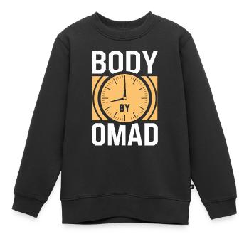 Jeûne intermittent Jeûne intermittent - Sweat Premium enfant bio - noir - Devant - AI Model Kid Female (0cm)