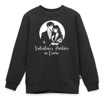 Le partenaire de crime de Valentine - Sweat Premium enfant bio - noir - Devant - AI Model Kid Female (0cm)