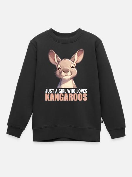 Kängurus Känguru - Kinder Premium Organic Sweatshirt - Schwarz