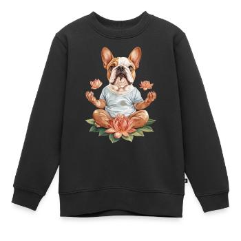 Bulldogge - Kinder Premium Organic Sweatshirt - Schwarz - Vorne - AI Model Kid Female (0cm)