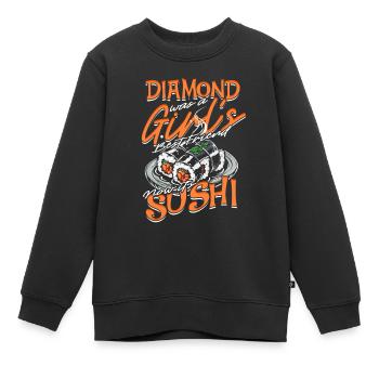 Freundin Sushi Ehefrau Valentinstag - Kinder Premium Organic Sweatshirt - Schwarz - Vorne - AI Model Kid Female (0cm)