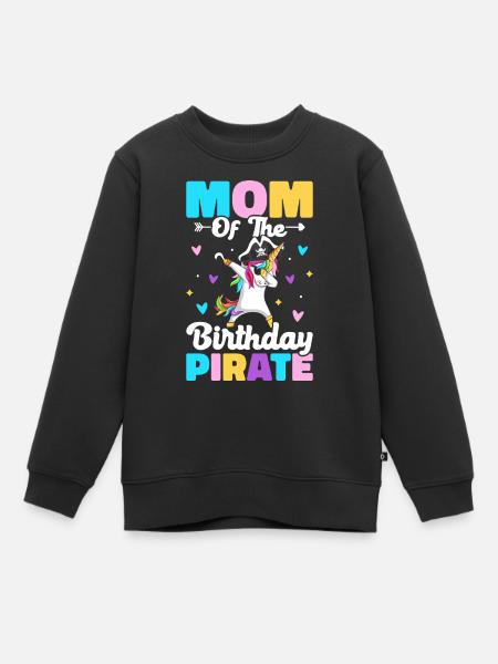 Maman de l’anniversaire Pirate Pirates Anniversaire Pirate - Sweat Premium enfant bio - noir