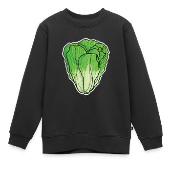 Salat Kostüm Karneval Eisbergsalat Gemüse Fasching - Kinder Premium Organic Sweatshirt - Schwarz - Vorne - AI Model Kid Female (0cm)