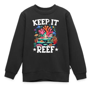 Aquarium aquatique - Sweat Premium enfant bio - noir - Devant - AI Model Kid Female (0cm)