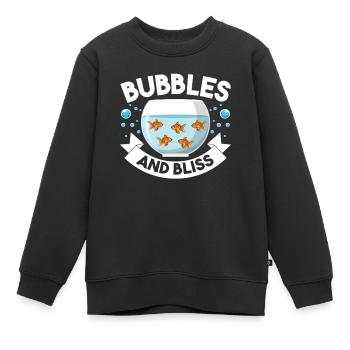 Aquarium aquatique - Sweat Premium enfant bio - noir - Devant - AI Model Kid Female (0cm)