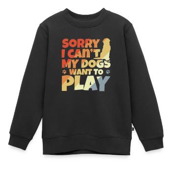 Hundehalter Witz - Kinder Premium Organic Sweatshirt - Schwarz - Vorne - AI Model Kid Female (0cm)