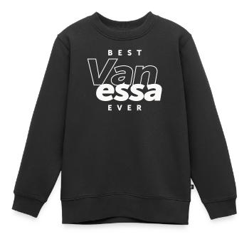 Die beste Vanessa aller Zeiten - Name Vanessa - Kinder Premium Organic Sweatshirt - Schwarz - Vorne - AI Model Kid Female (0cm)