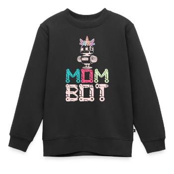 Mom Bot Roboter Roboter Ingenieur Mom Illustration - Kinder Premium Organic Sweatshirt - Schwarz - Vorne - AI Model Kid Female (0cm)