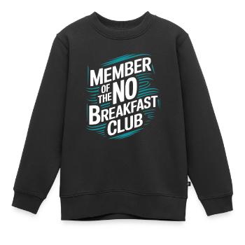 Jeûne intermittent Jeûne intermittent - Sweat Premium enfant bio - noir - Devant - AI Model Kid Female (0cm)