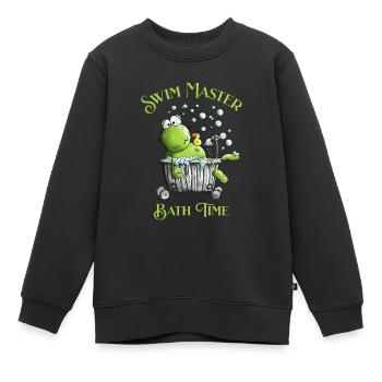 Swim Master Bath Time Wellness Frog Bathtub - Kids Premium Organic Sweatshirt - black - Front - AI Model Kid Female (0cm)