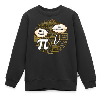 Humour mathématique – Pi vs. nombre imaginaire - Sweat Premium enfant bio - noir - Devant - AI Model Kid Female (0cm)