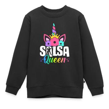 Salsa Queen Salsa Dancer Salsa Dance Illustration - Sweat Premium enfant bio - noir - Devant - AI Model Kid Female (0cm)