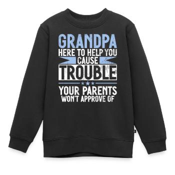 Grand-père Grand-père Pops Grand-parent - Sweat Premium enfant bio - noir - Devant - AI Model Kid Female (0cm)