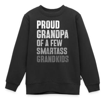 Grand-père Grand-père Pops Grand-parent - Sweat Premium enfant bio - noir - Devant - AI Model Kid Female (0cm)