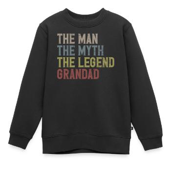 Grand-père Grand-père Pops Grand-parent - Sweat Premium enfant bio - noir - Devant - AI Model Kid Female (0cm)