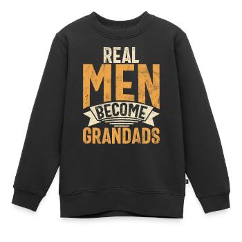 Grand-père Grand-père Pops Grand-parent - Sweat Premium enfant bio - noir - Devant - AI Model Kid Female (0cm)