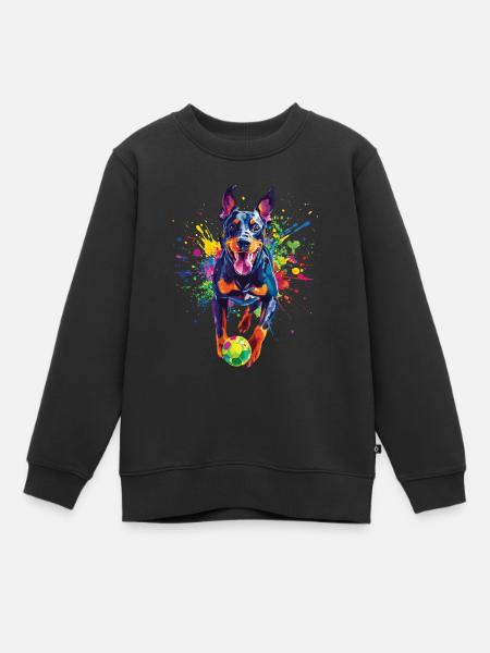 Dobermann - Kinder Premium Organic Sweatshirt - Schwarz