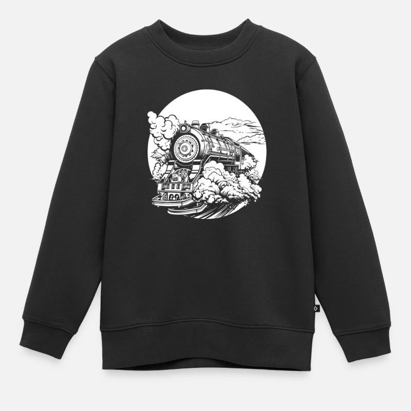 Zug - Kinder Premium Organic Sweatshirt - Schwarz