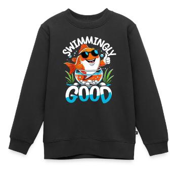 Aquarium aquatique - Sweat Premium enfant bio - noir - Devant - AI Model Kid Female (0cm)