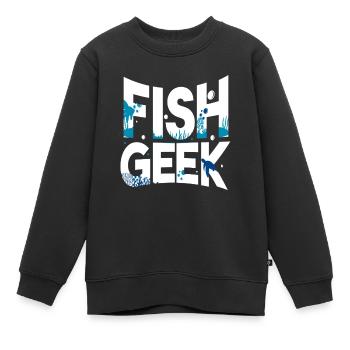 Aquarium aquatique - Sweat Premium enfant bio - noir - Devant - AI Model Kid Female (0cm)