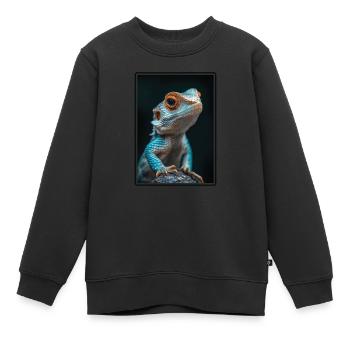 Lézards Lézard - Sweat Premium enfant bio - noir - Devant - AI Model Kid Female (0cm)