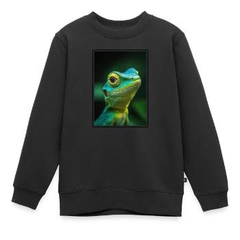 Lézards Lézard - Sweat Premium enfant bio - noir - Devant - AI Model Kid Female (0cm)