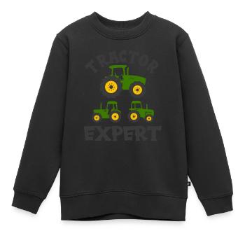 Farm Tractor Expert Farmer Boy Toddler Gift Idea - Kinder Premium Organic Sweatshirt - Schwarz - Vorne - AI Model Kid Female (0cm)