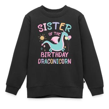 Sœur De La Fille D’anniversaire Fête De La Famille Dracon - Sweat Premium enfant bio - noir - Devant - AI Model Kid Female (0cm)