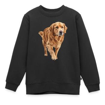 Golden Retriever - Kinder Premium Organic Sweatshirt - Schwarz - Vorne - AI Model Kid Female (0cm)