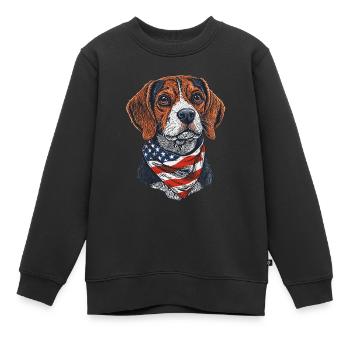 Beagle - Kinder Premium Organic Sweatshirt - Schwarz - Vorne - AI Model Kid Female (0cm)