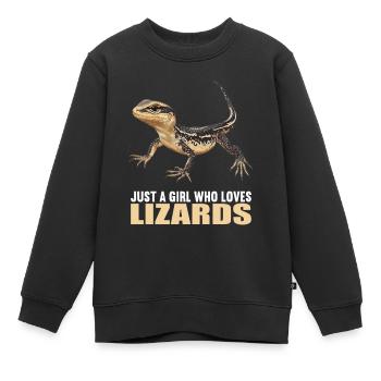 Eidechsen Eidechse - Kinder Premium Organic Sweatshirt - Schwarz - Vorne - AI Model Kid Female (0cm)