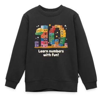 NOMBRE JOUR - Sweat Premium enfant bio - noir - Devant - AI Model Kid Female (0cm)