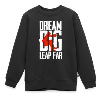Saut en longueur Saut en longueur Rêve Grand saut loin - Sweat Premium enfant bio - noir - Devant - AI Model Kid Female (0cm)