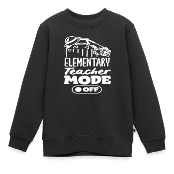 Grundschullehrer Modus Aus Abenteuer - Kinder Premium Organic Sweatshirt - Schwarz - Vorne - AI Model Kid Female (0cm)