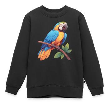 L’ère de l’ara - Sweat Premium enfant bio - noir - Devant - AI Model Kid Female (0cm)