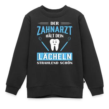 Zahnarzt Zahnhygieniker Zahnarztpraxis stomatologe - Kinder Premium Organic Sweatshirt - Schwarz - Vorne - AI Model Kid Female (0cm)