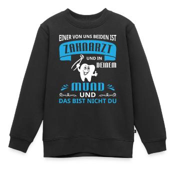 Zahnarzt Zahnhygieniker Zahnarztpraxis stomatologe - Kinder Premium Organic Sweatshirt - Schwarz - Vorne - AI Model Kid Female (0cm)